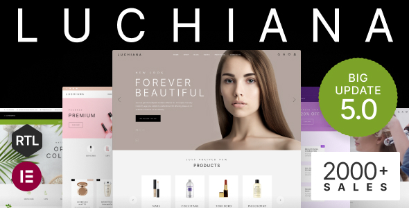 Luchiana – Cosmetics Beauty Shop Theme Nulled