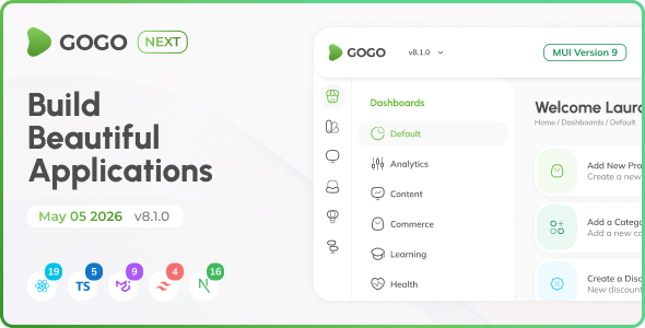 Gogo – Nextjs React Admin Dashboard (React 19)