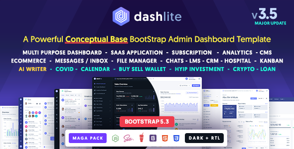 DashLite – Bootstrap Responsive Admin Dashboard Template