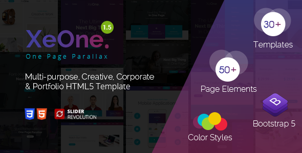 XeOne – One Page Parallax