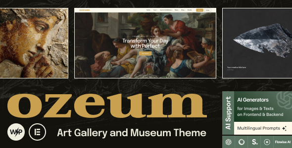 Ozeum | Art Gallery and Museum Theme Nulled