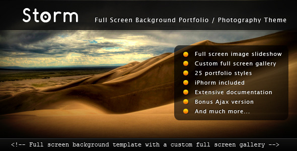 Storm – Full Screen Background Template