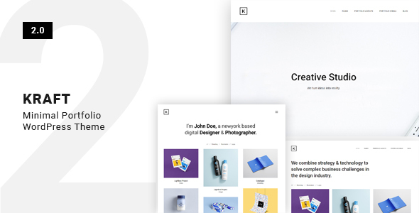 Kraft – Minimal Personal & Agency Portfolio WordPress Theme