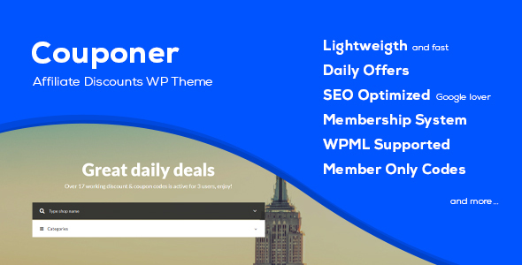 Couponer – Coupons & Discounts WP Theme