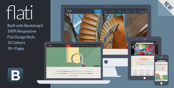 Flati – Responsive Flat Design Bootstrap Template