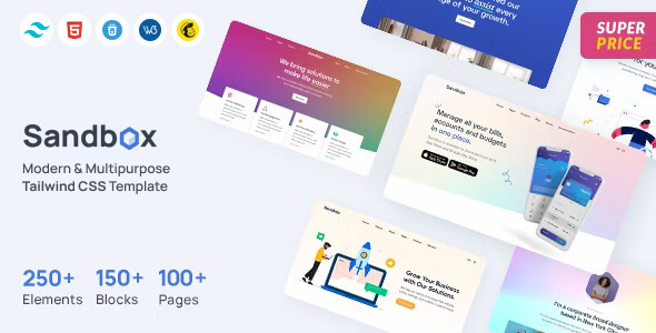 Sandbox – Tailwind CSS Modern & Multipurpose Template