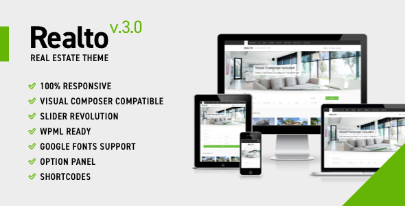 Realto – WordPress Theme for Real Estate Companies