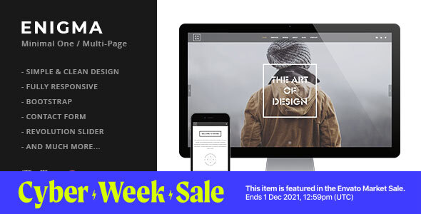 Enigma | Creative Responsive Minimal HTML Template Nulled