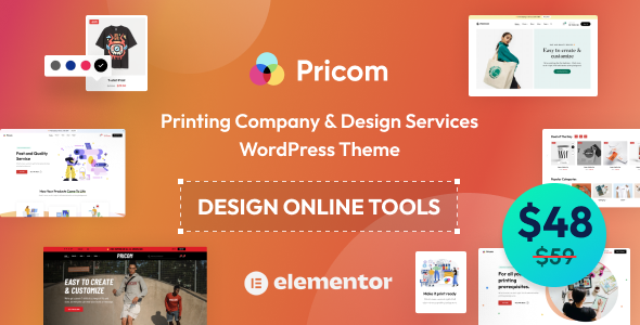 Pricom – Printing Company & Design Services WordPress theme