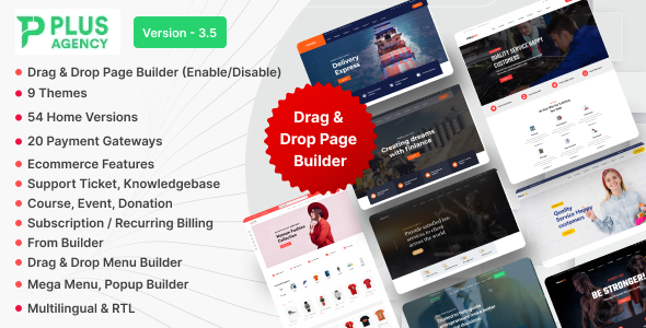 PlusAgency – Multipurpose Website Builder / Business CMS