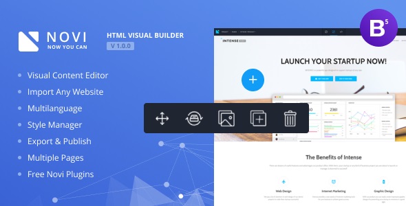 Novi – HTML Page Builder & Visual Content Editor